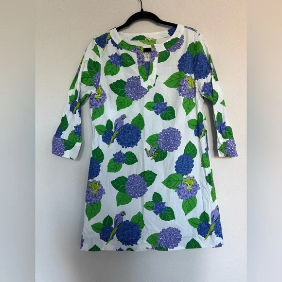 PRINTFRESH hydrangea hideaway tunic dress organic cotton M - Picture 3 of 7